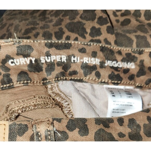 New! American Eagle Leopard Print Curvy Super High Rise Jegging, 2 - Picture 12 of 15